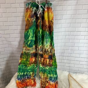 Sacred Threads Tie  Dye Boho Lounging Pants Sz S